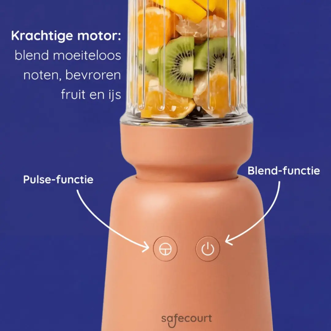 Safecourt Kitchen PureBlend 1000W Smoothiemaker - Roze - afbeelding 6 van 6