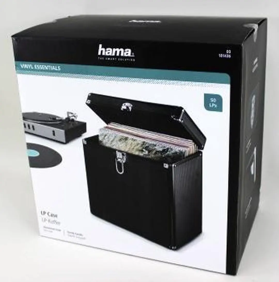 Hama LP-koffer 50 - Alu-look - Kleurenmix
