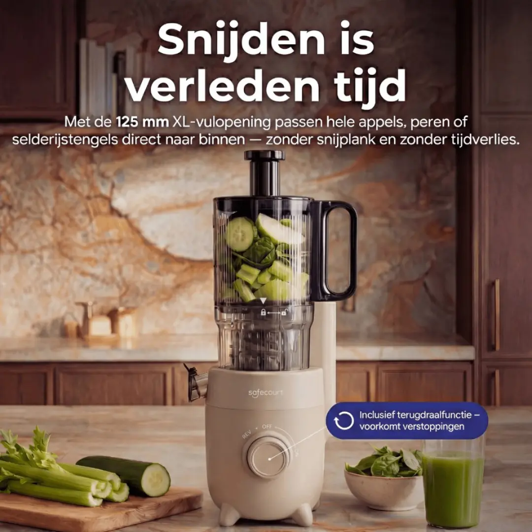 Safecourt Kitchen Slow Juicer SJ500 - 220W - Beige