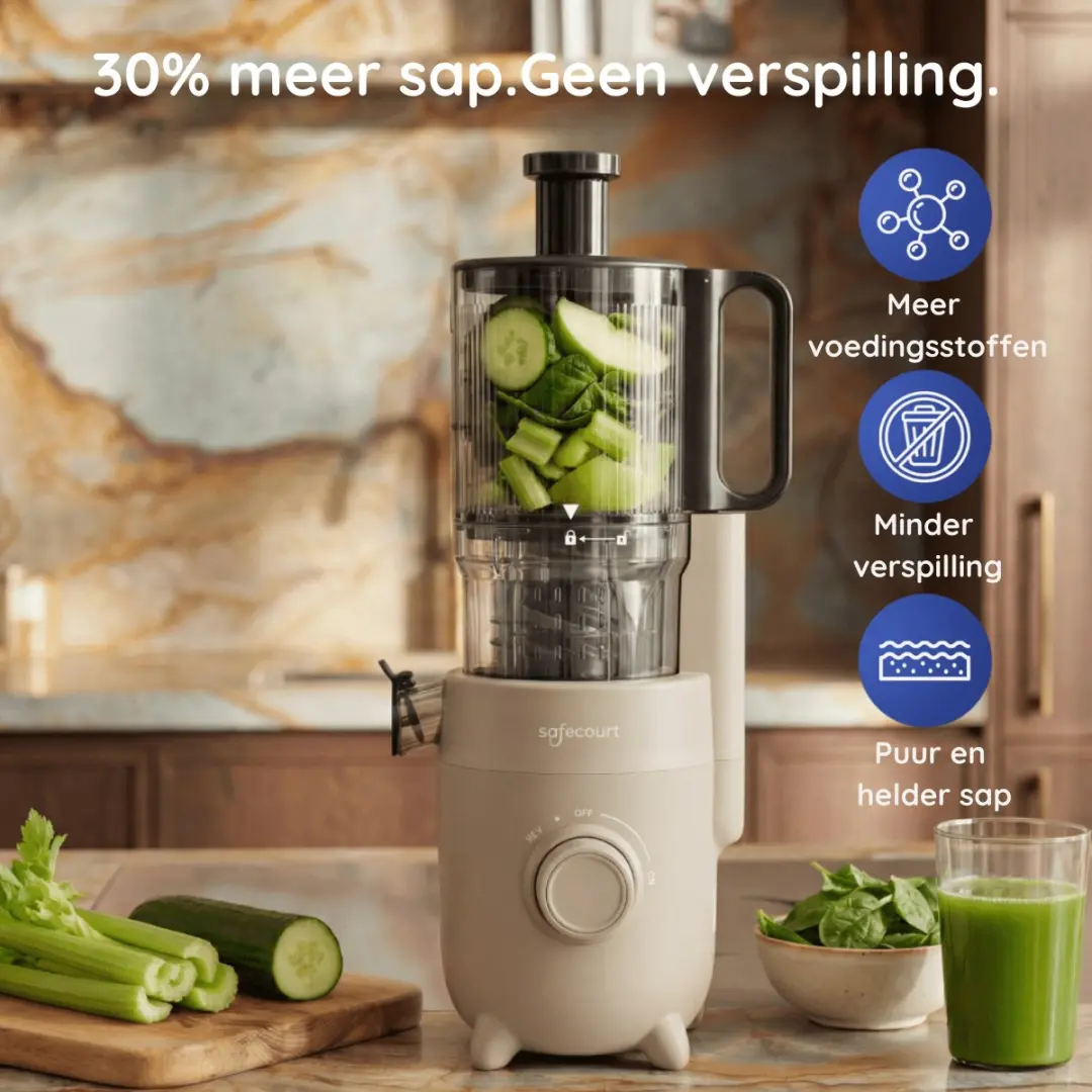 Safecourt Kitchen Slow Juicer SJ500 - 220W - Beige