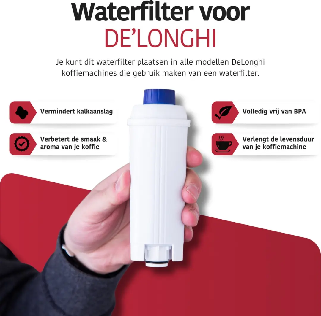 Eccellente Waterfilter E-0273-6 - 6 Stuks - o.a. Delonghi Magnifica/Dinamica
