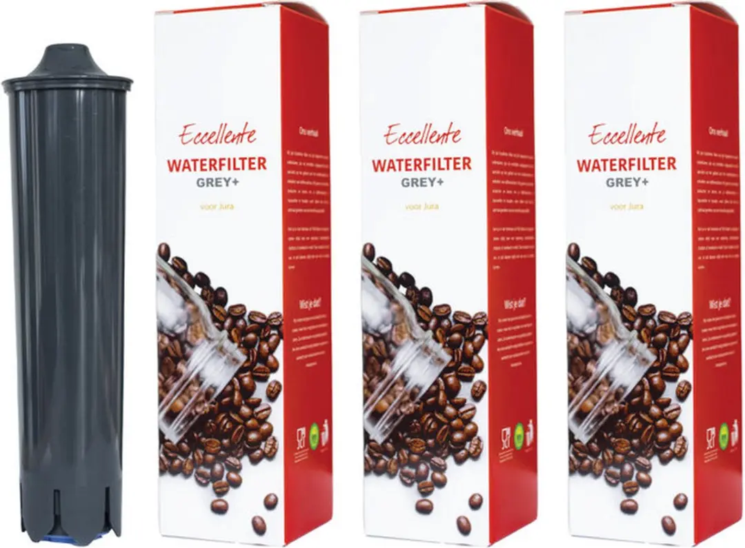 Eccellente Grey+ Waterfilter E-0622-3 - 3 Stuks - o.a. Jura E4