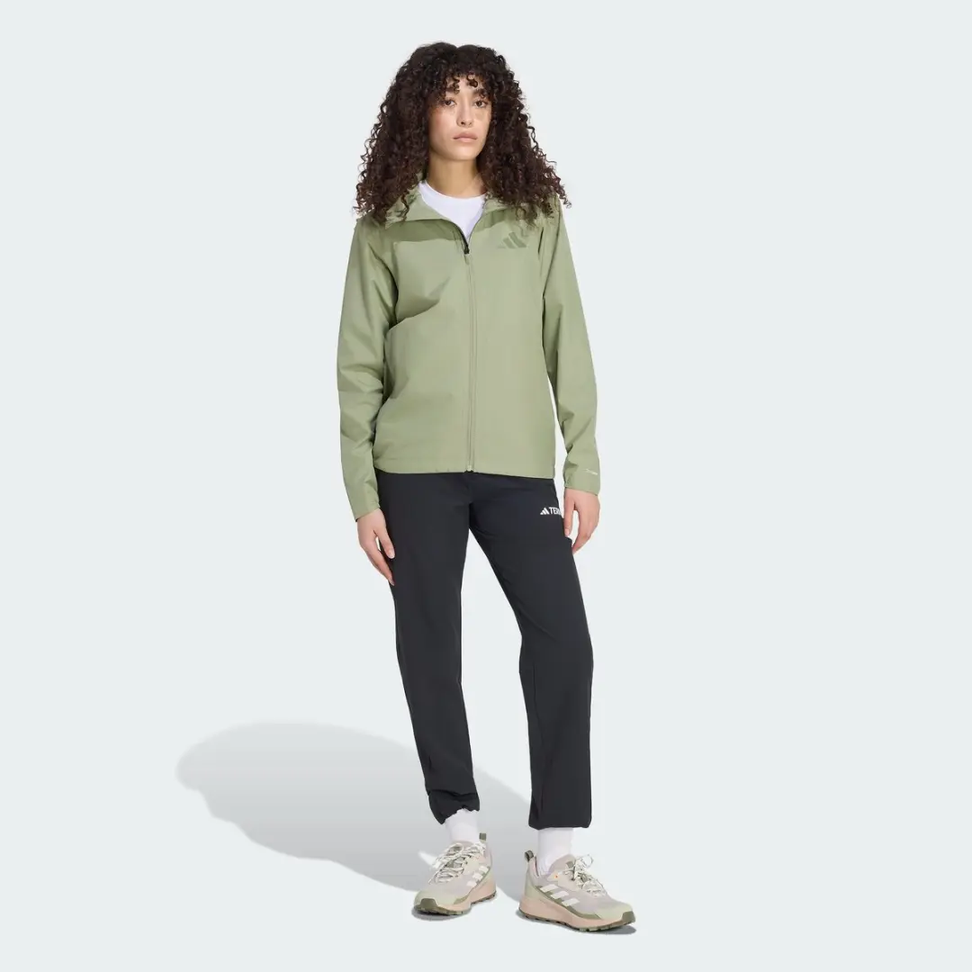 Adidas Terrex Multi Essentials 2 Layer Regenjack Dames - XXL - Groen