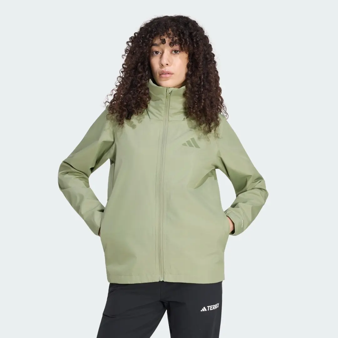 Adidas Terrex Multi Essentials 2 Layer Regenjack Dames - XXL - Groen