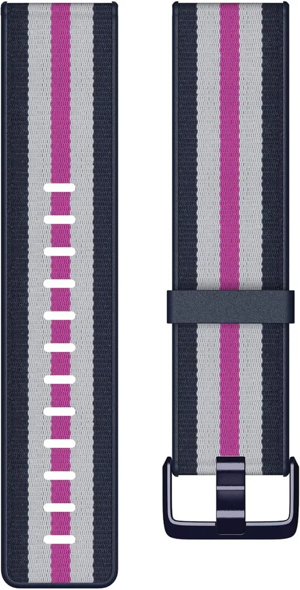 Fitbit Woven Band Versa - Maat S - Navy/Mulberry