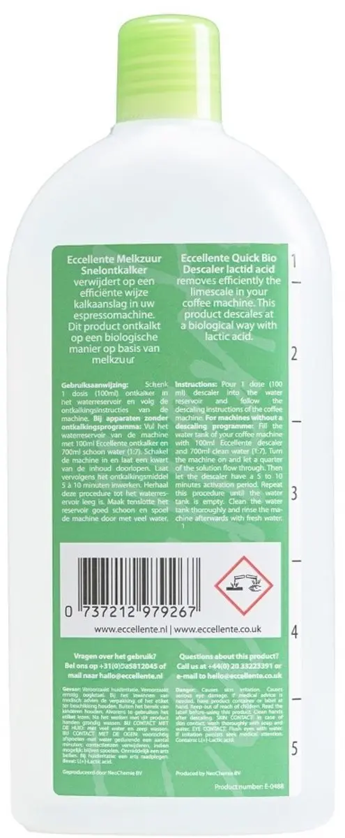 Eccellente Koffiemachine Ontkalker 500ml - o.a. Philips/Saeco - afbeelding 6 van 6