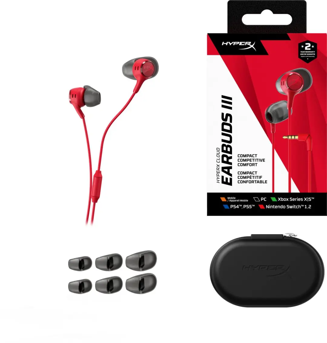 HyperX Cloud Earbuds III BN7S0AA - Rood