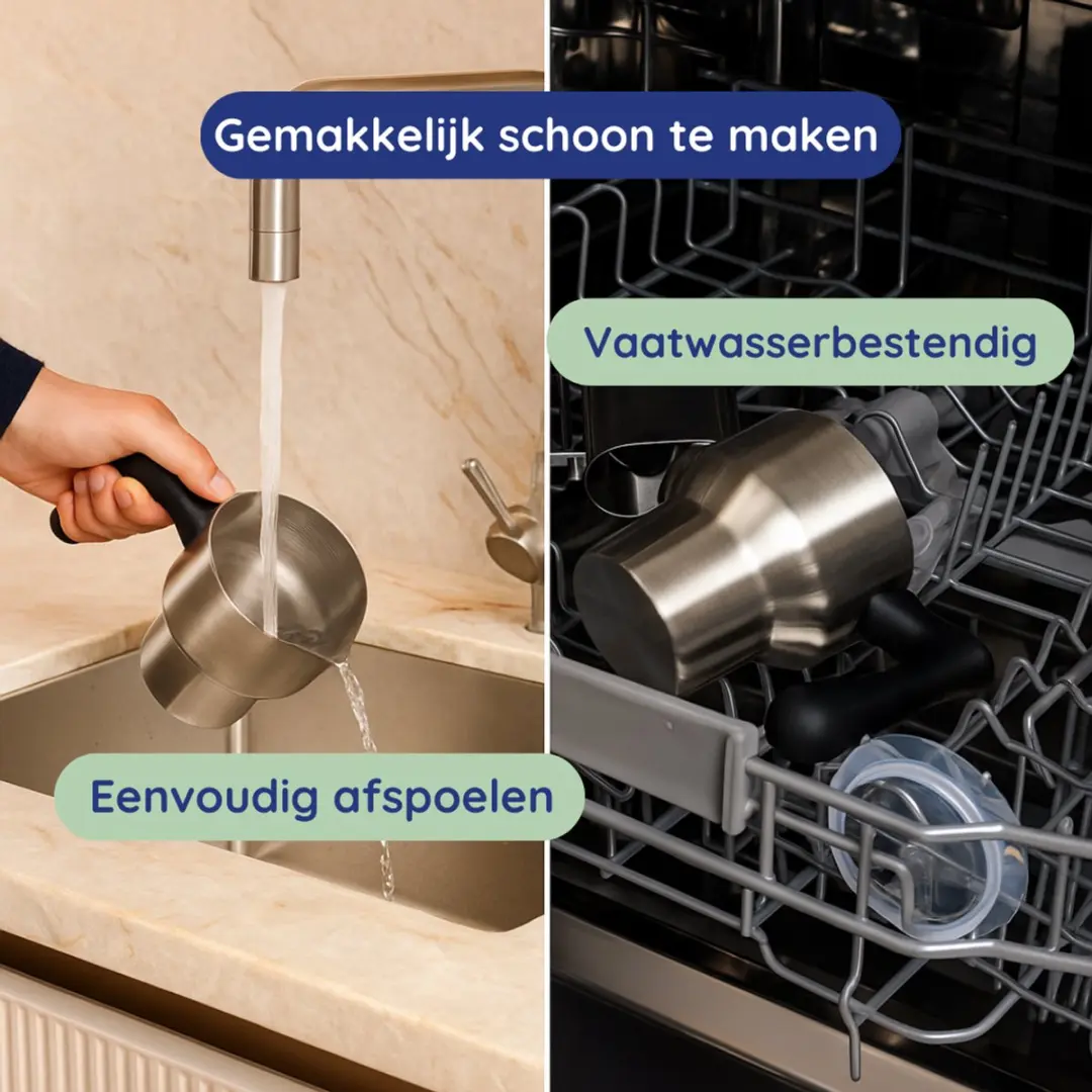 Safecourt MF400 Elektrische Melkopschuimer 600W - 450ml - Zwart