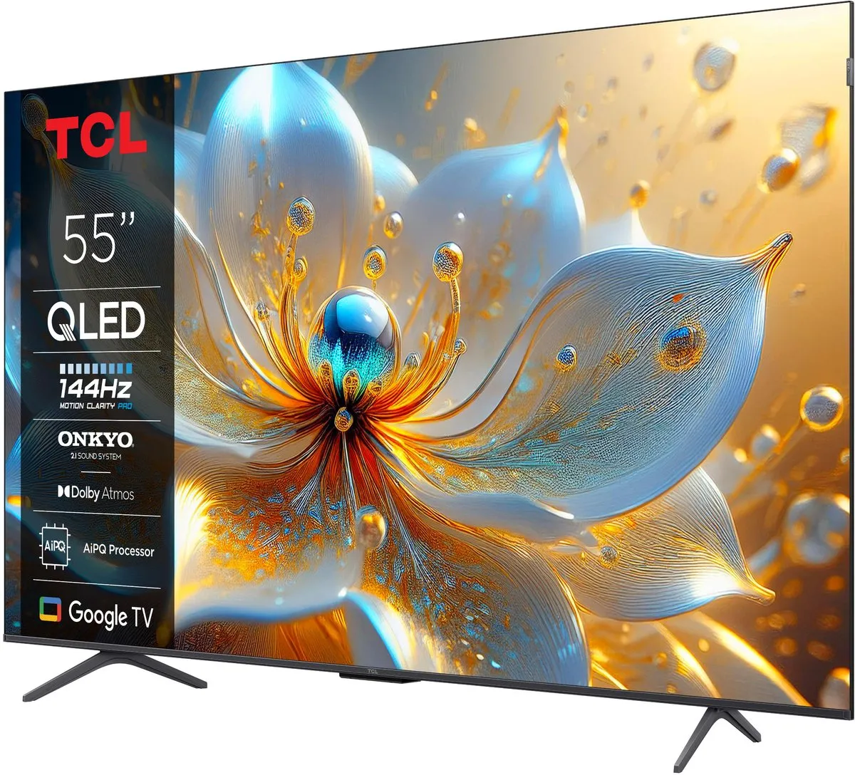 TCL 55T8C 55 inch QLED TV - 4K 144Hz - Zwart