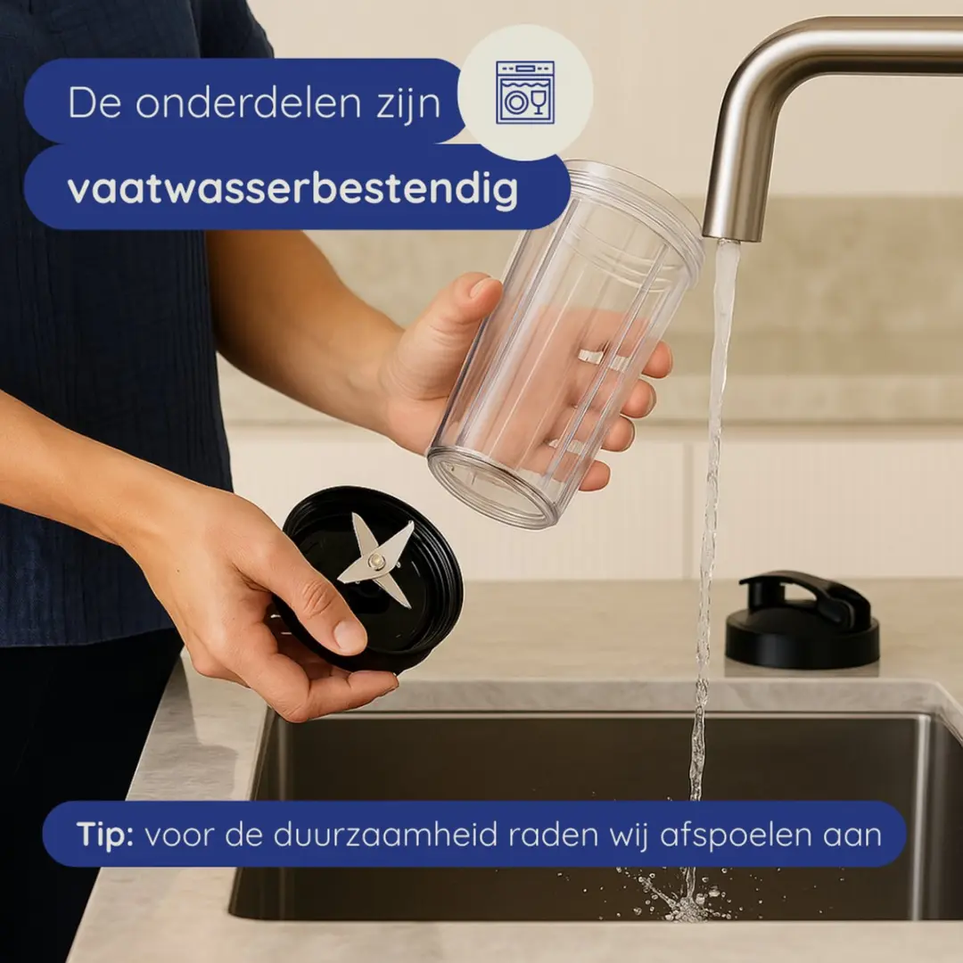 Safecourt Kitchen Power Blender 1000W - Zwart