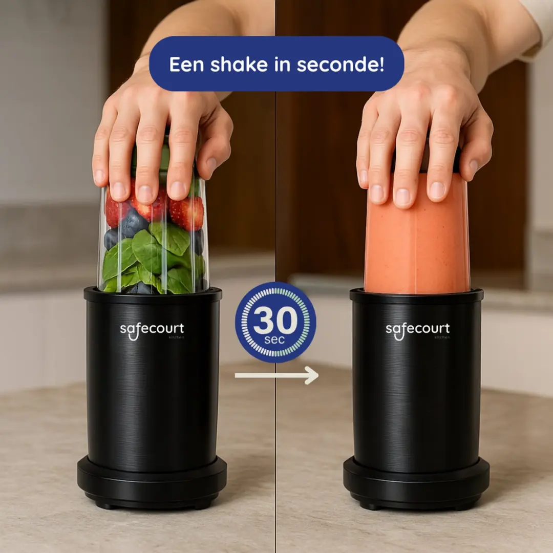 Safecourt Kitchen Power Blender 1000W - Zwart - afbeelding 6 van 6