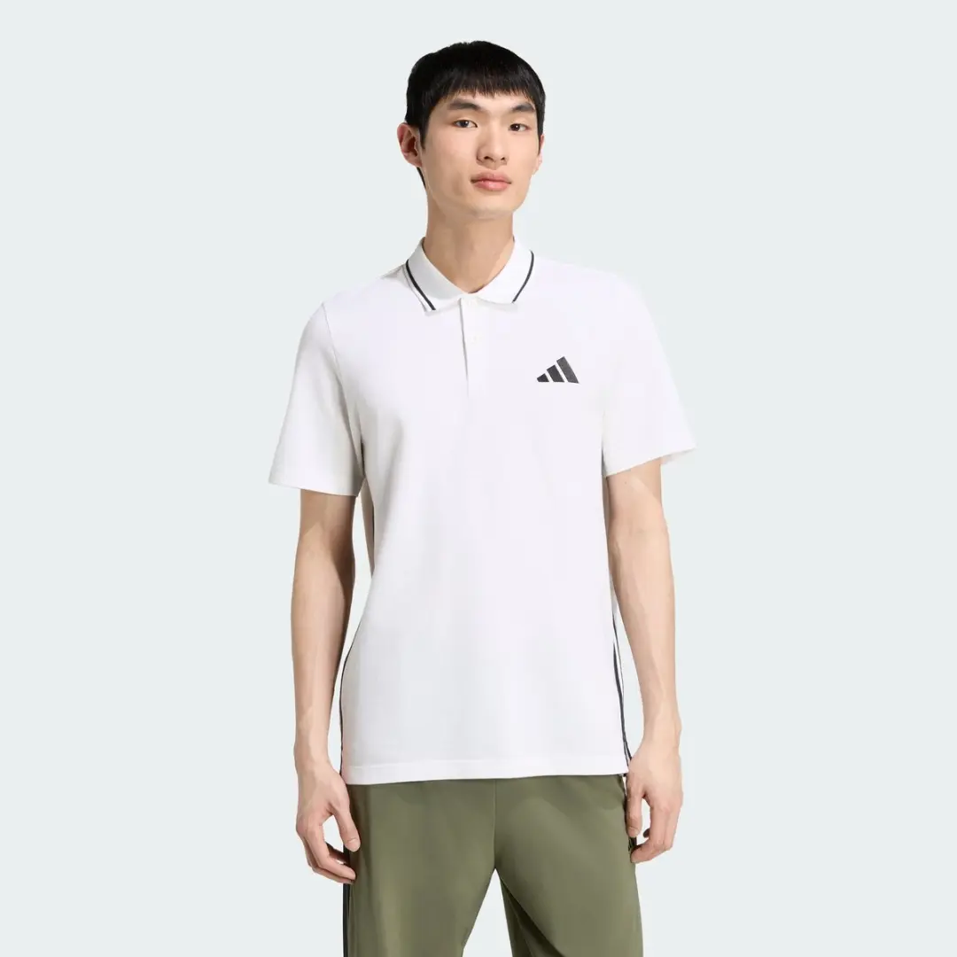 adidas 3-Stripes Piqué Poloshirt Heren Wit - XXXL - afbeelding 6 van 6