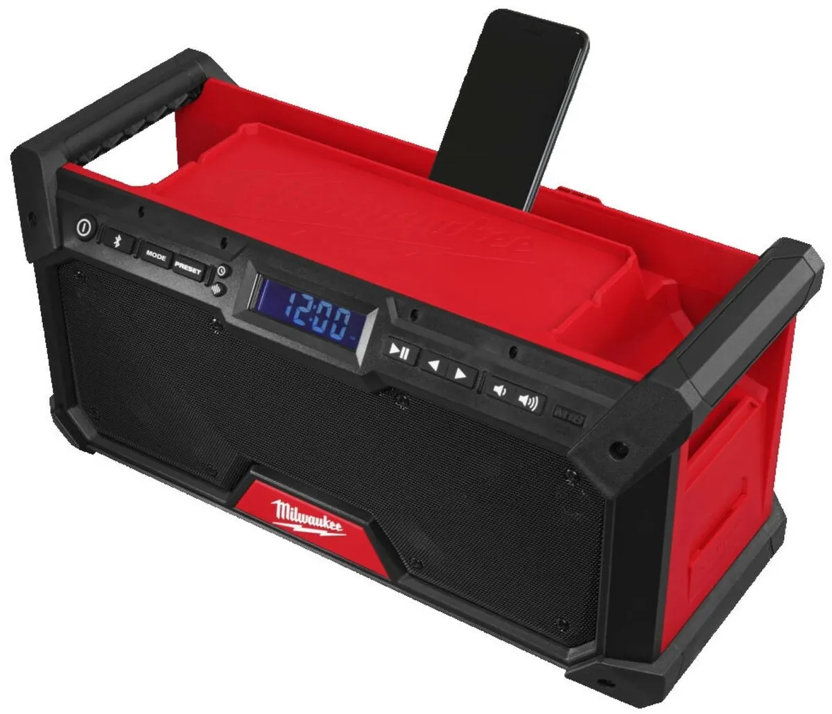 Milwaukee M18 RADDAB+G2-0 Jobsite Radio DAB+ - Rood/Zwart