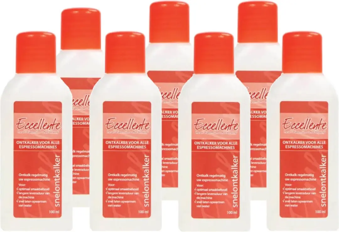 Eccellente Ontkalker Filterkoffie 700ml - 7x100ml - Rood/Wit - MPN 303.136.1178