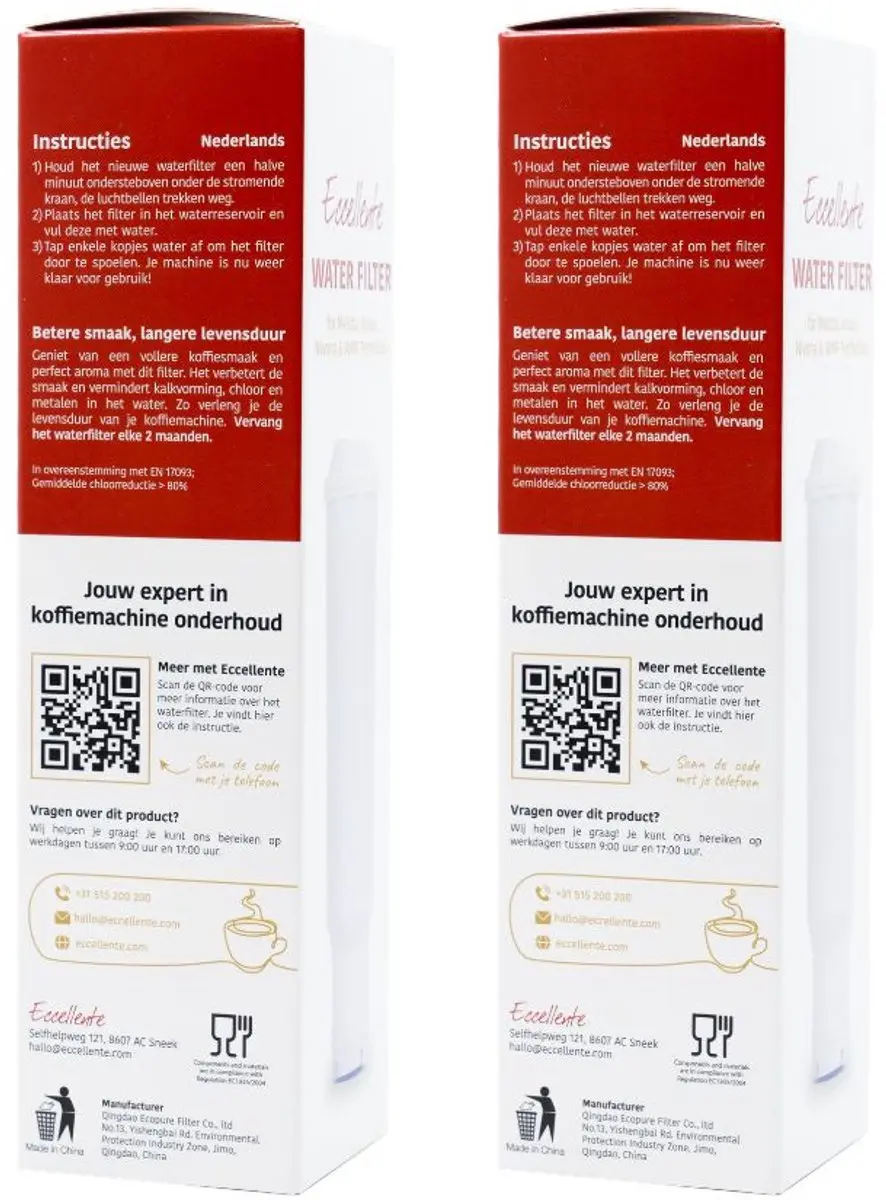 Eccellente Waterfilter F088 E-0274-2 - 2 Stuks