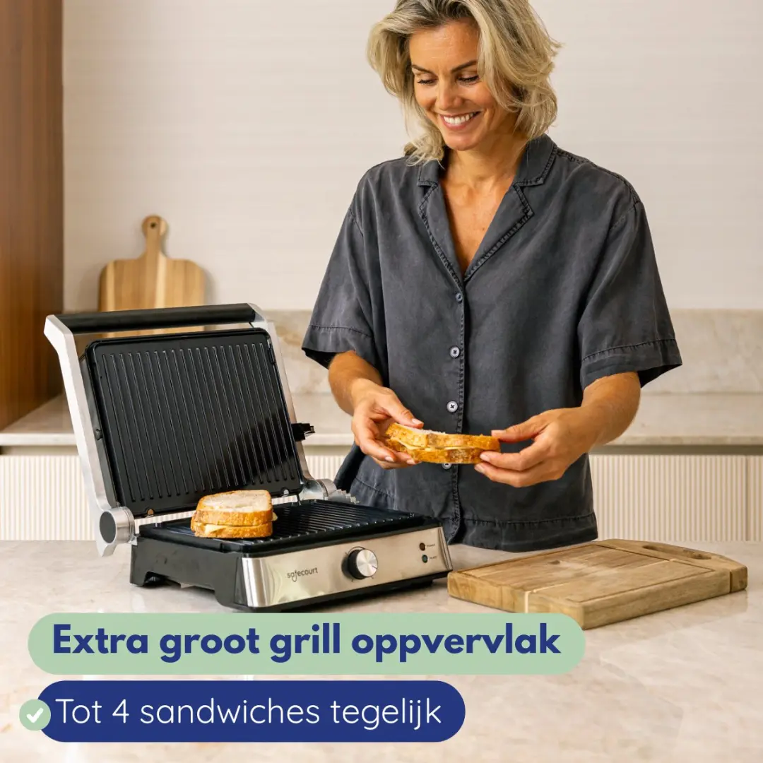 Safecourt Kitchen CG200 3-in-1 Grill - Zilver