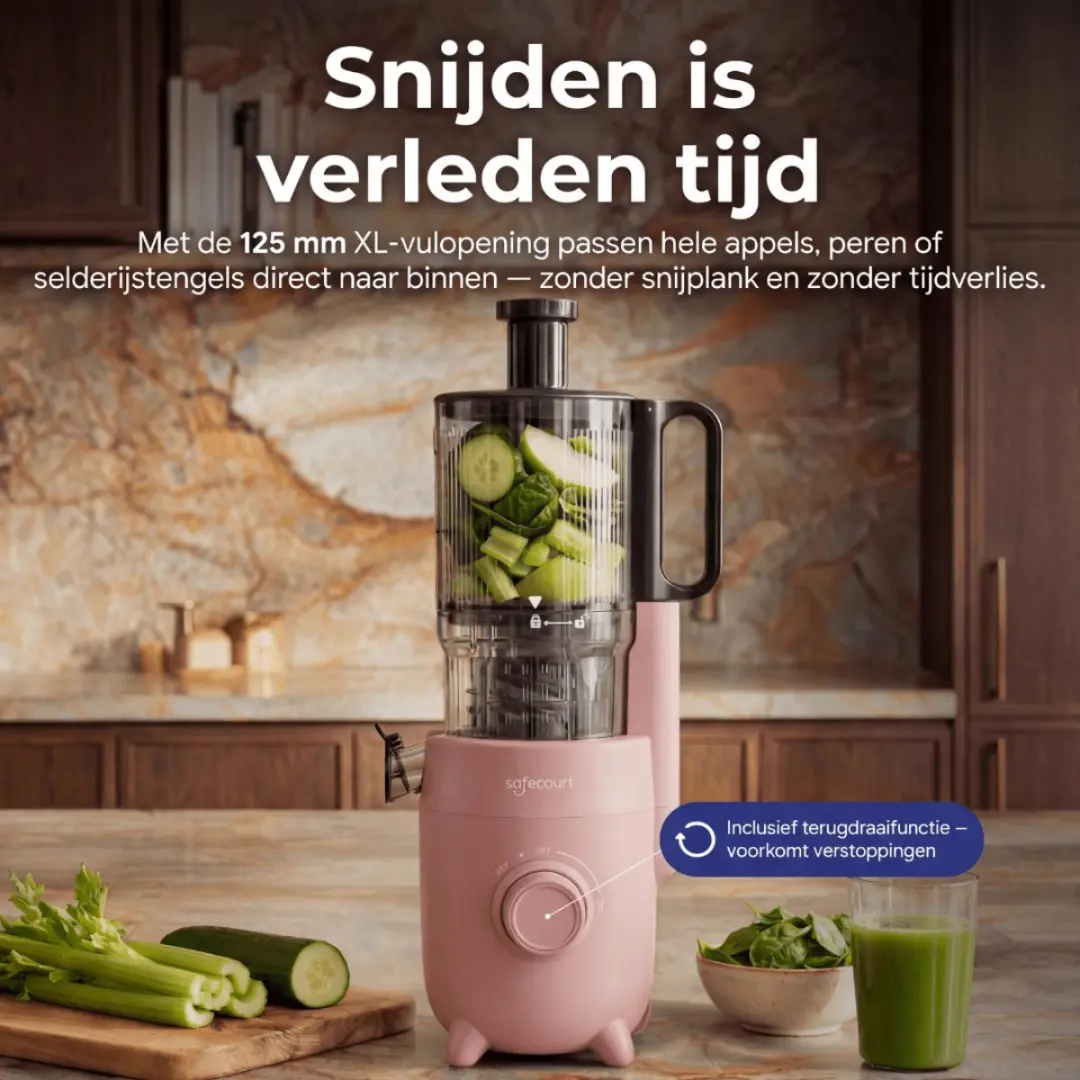 Safecourt Kitchen Slow Juicer SJ500 - Roze