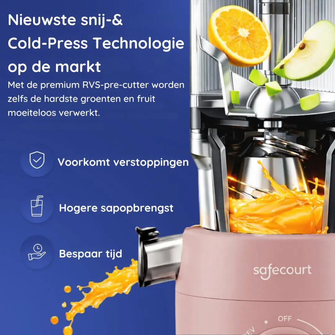 Safecourt Kitchen Slow Juicer SJ500 - Roze