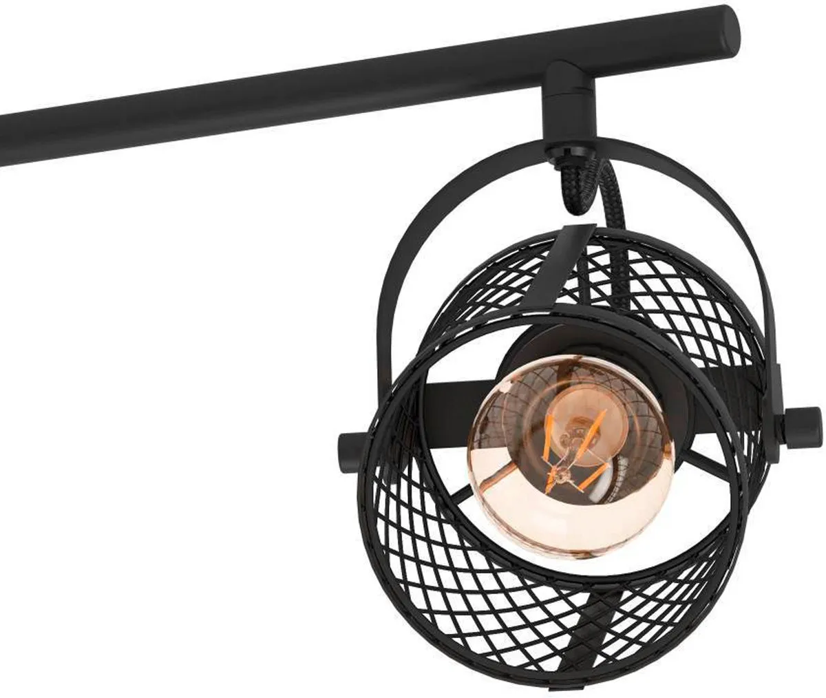 Eglo Dellow 1 Spot E27 3-Lichts Plafondlamp - Zwart