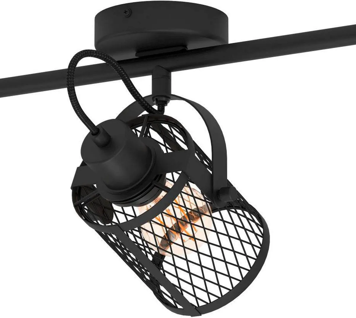 Eglo Dellow 1 Spot E27 3-Lichts Plafondlamp - Zwart