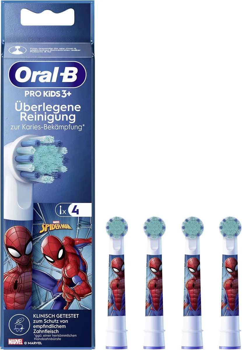 Oral-B Spiderman Opzetborstels 4 Stuks - Meerkleurig