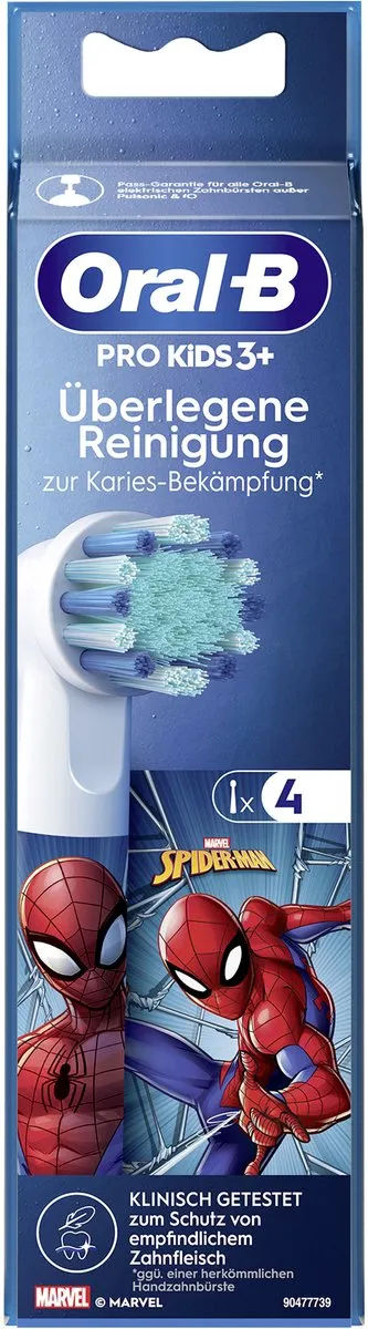 Oral-B Spiderman Opzetborstels 4 Stuks - Meerkleurig