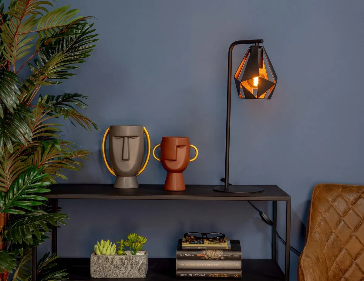 Eglo Carlton 4 Tafellamp - 50,5 cm - Zwart/Koper