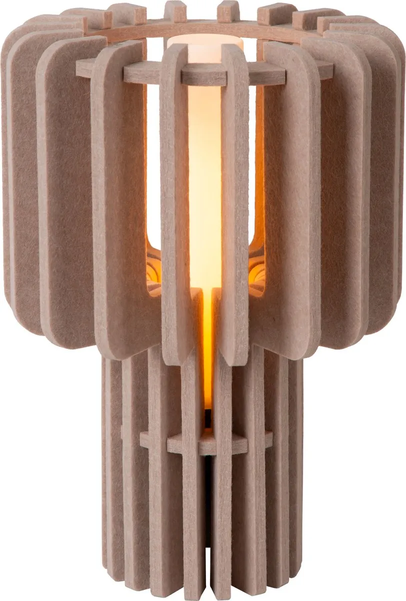 Lucide Rollo Tafellamp E27 - 24cm Taupe