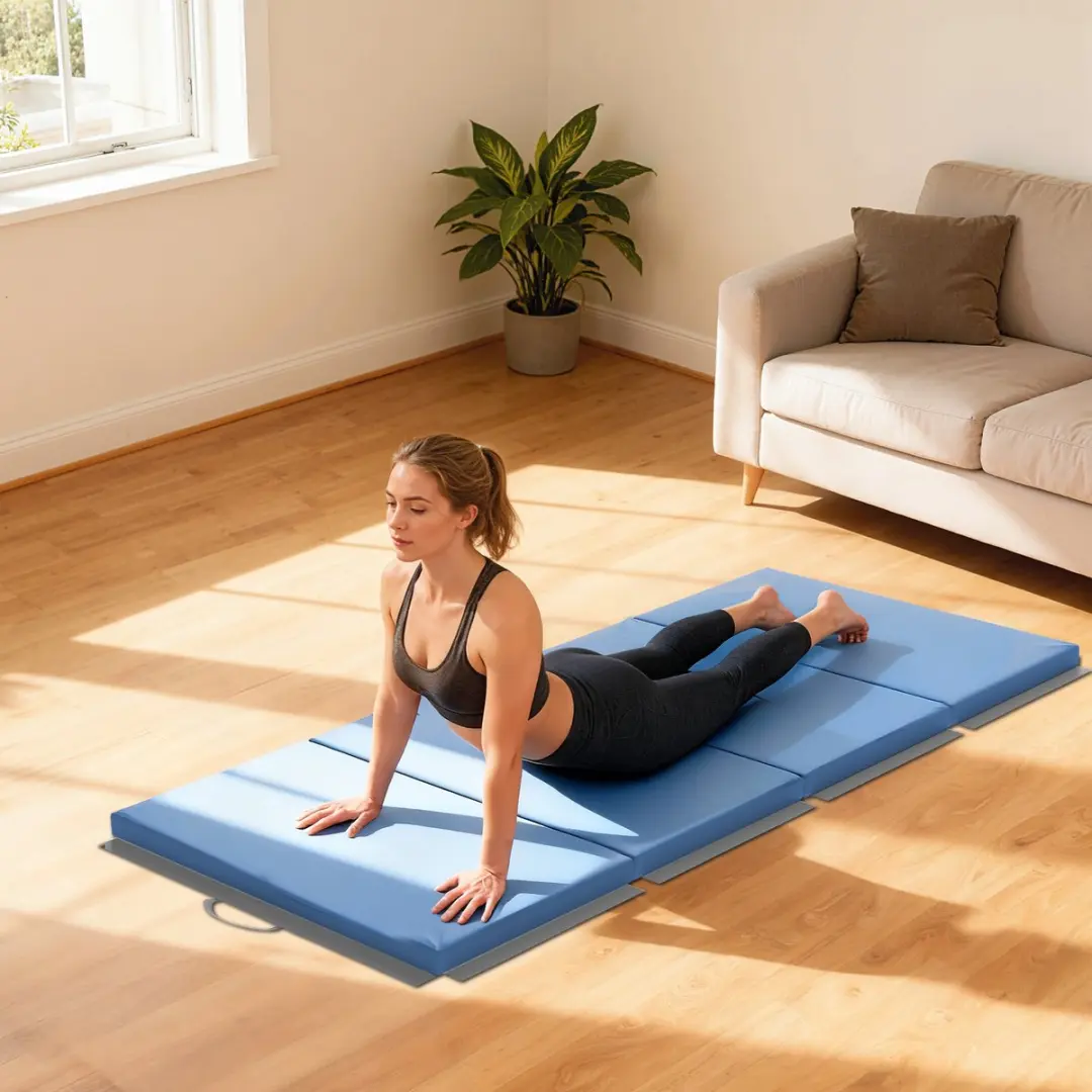 Homcom Gymnastiekmat 180x80x5cm - Lichtblauw