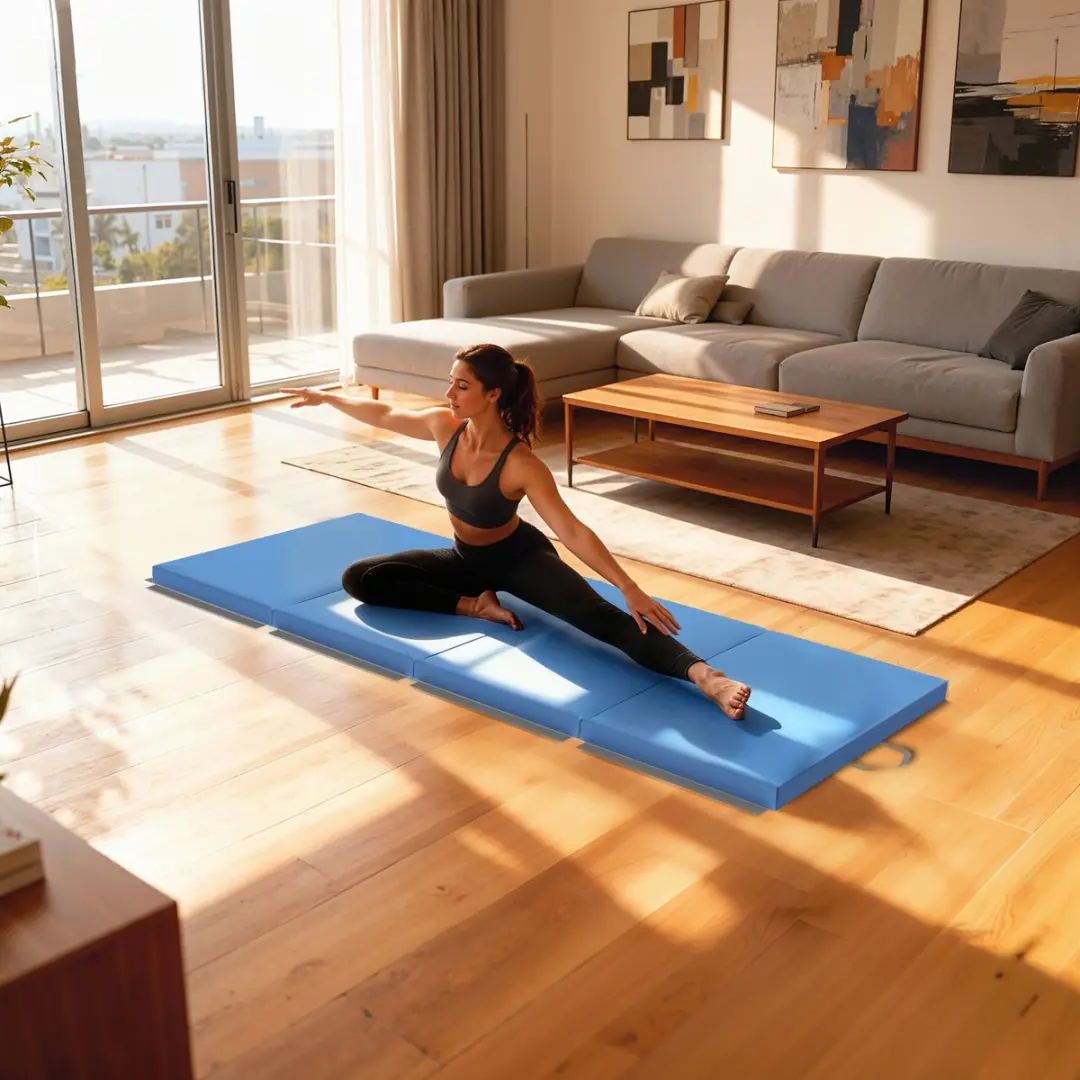 Homcom Gymnastiekmat 180x80x5cm - Lichtblauw
