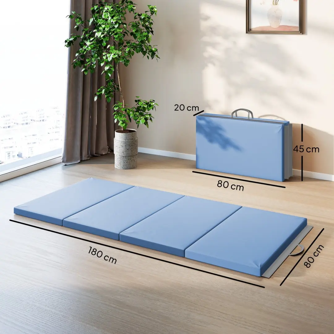 Homcom Gymnastiekmat 180x80x5cm - Lichtblauw