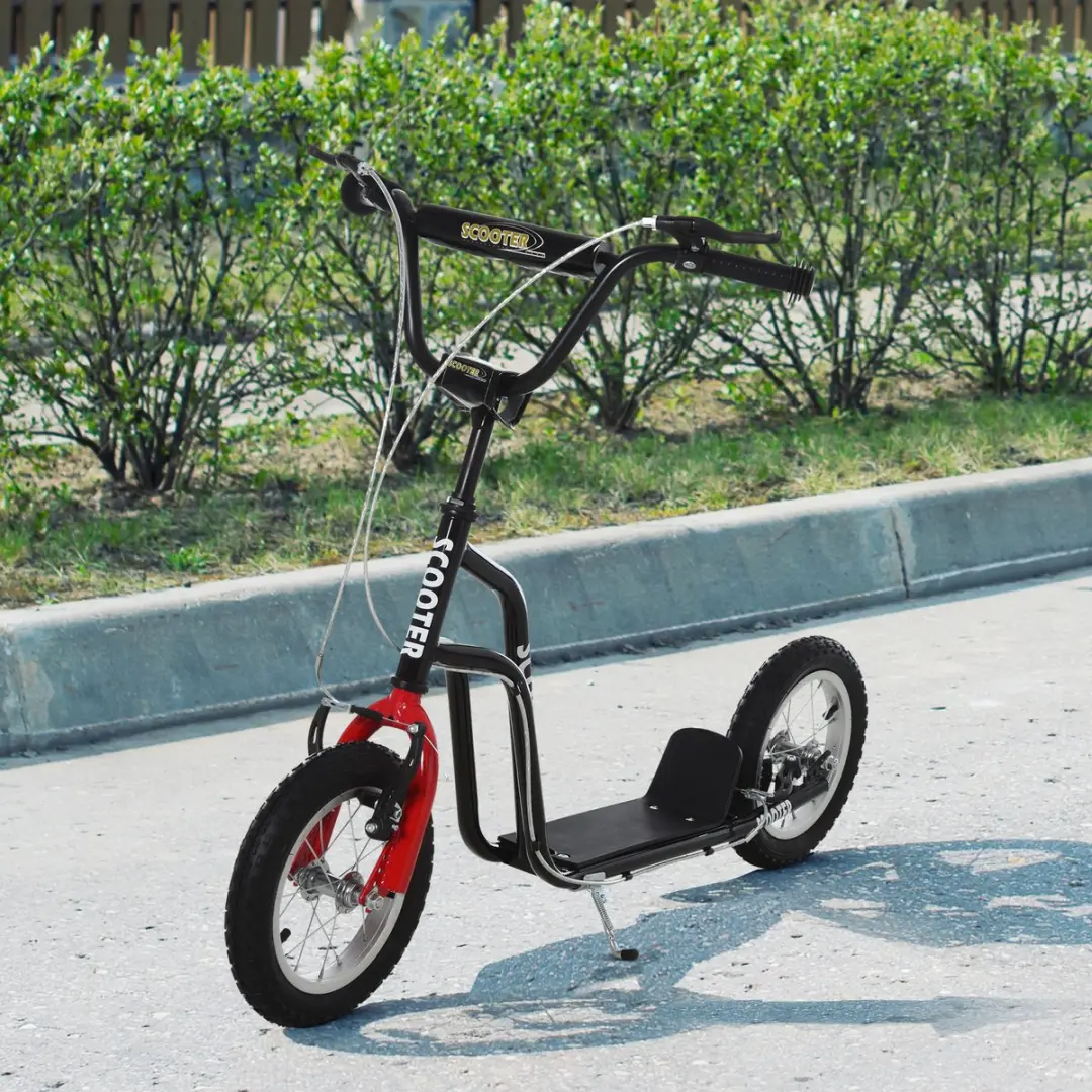 Homcom Kinderstep met Luchtbanden 12 Inch - Zwart