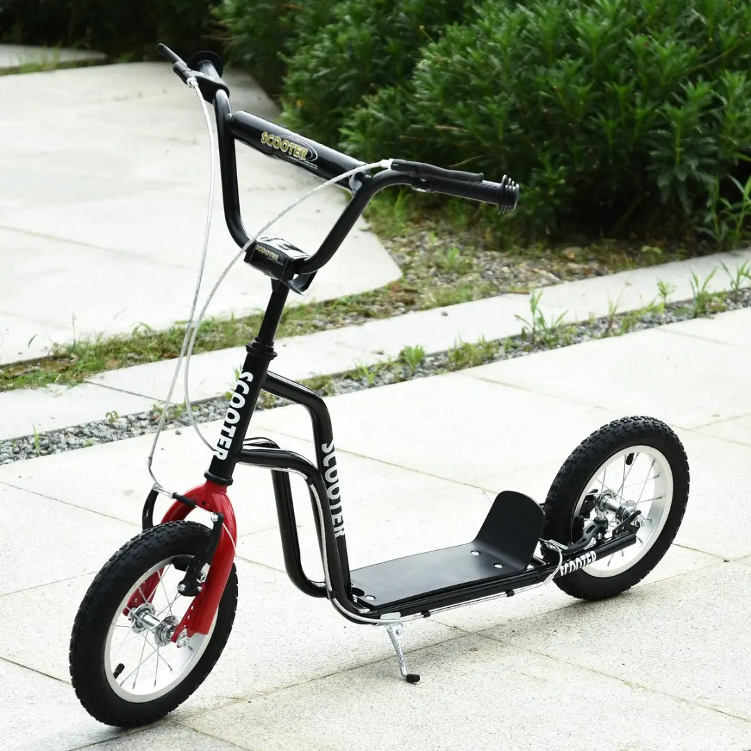 Homcom Kinderstep met Luchtbanden 12 Inch - Zwart