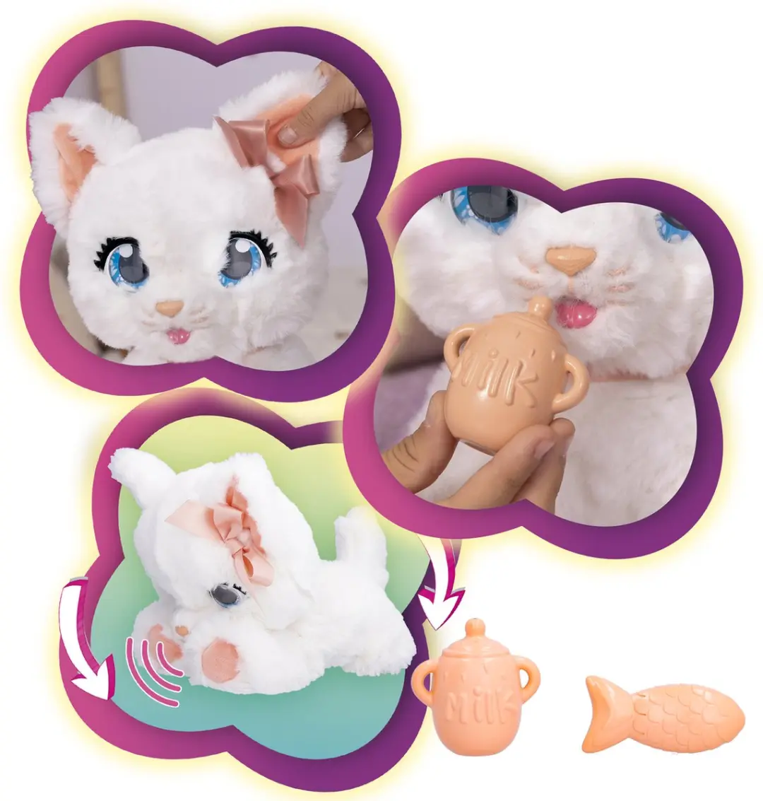 Imc Toys Club Petz Bella de Poes Interactieve Knuffel - 3 Batterijen - Multicolor
