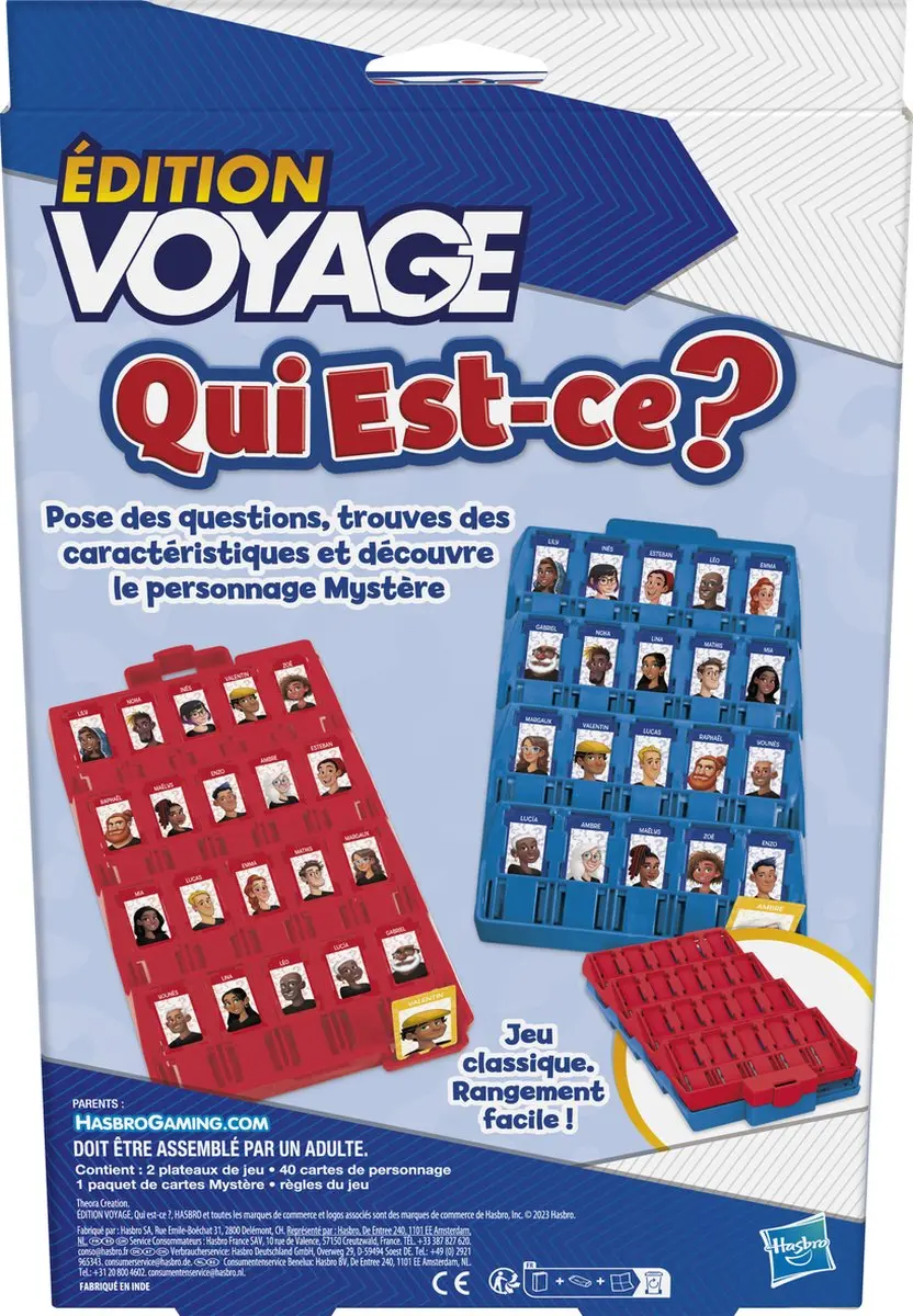 Hasbro Gaming Guess Who? Grab & Go - 2 Spelers