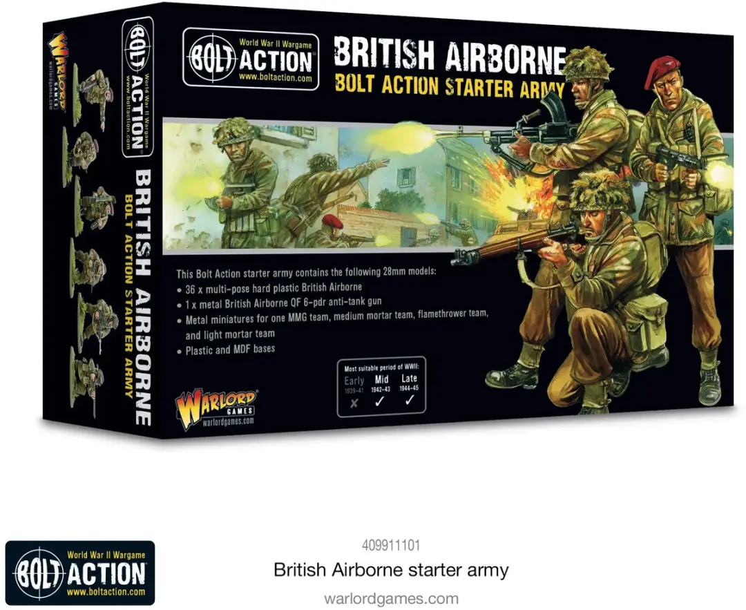 Warlord Games Bolt Action British Airborne Starter Army 36 Onderdelen