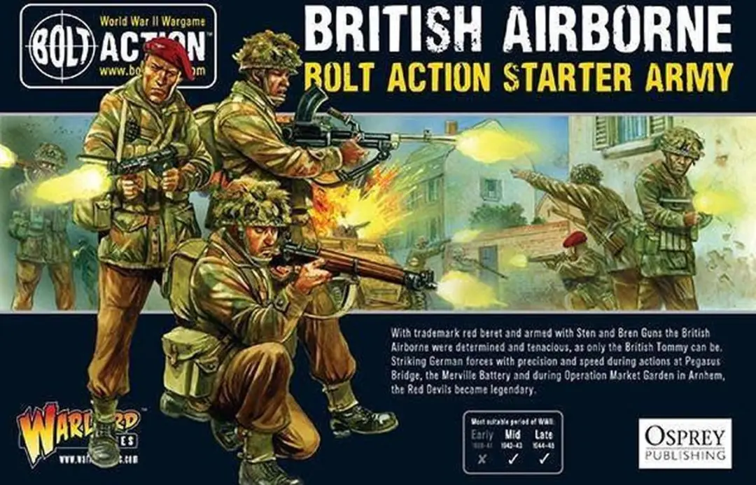 Warlord Games Bolt Action British Airborne Starter Army 36 Onderdelen
