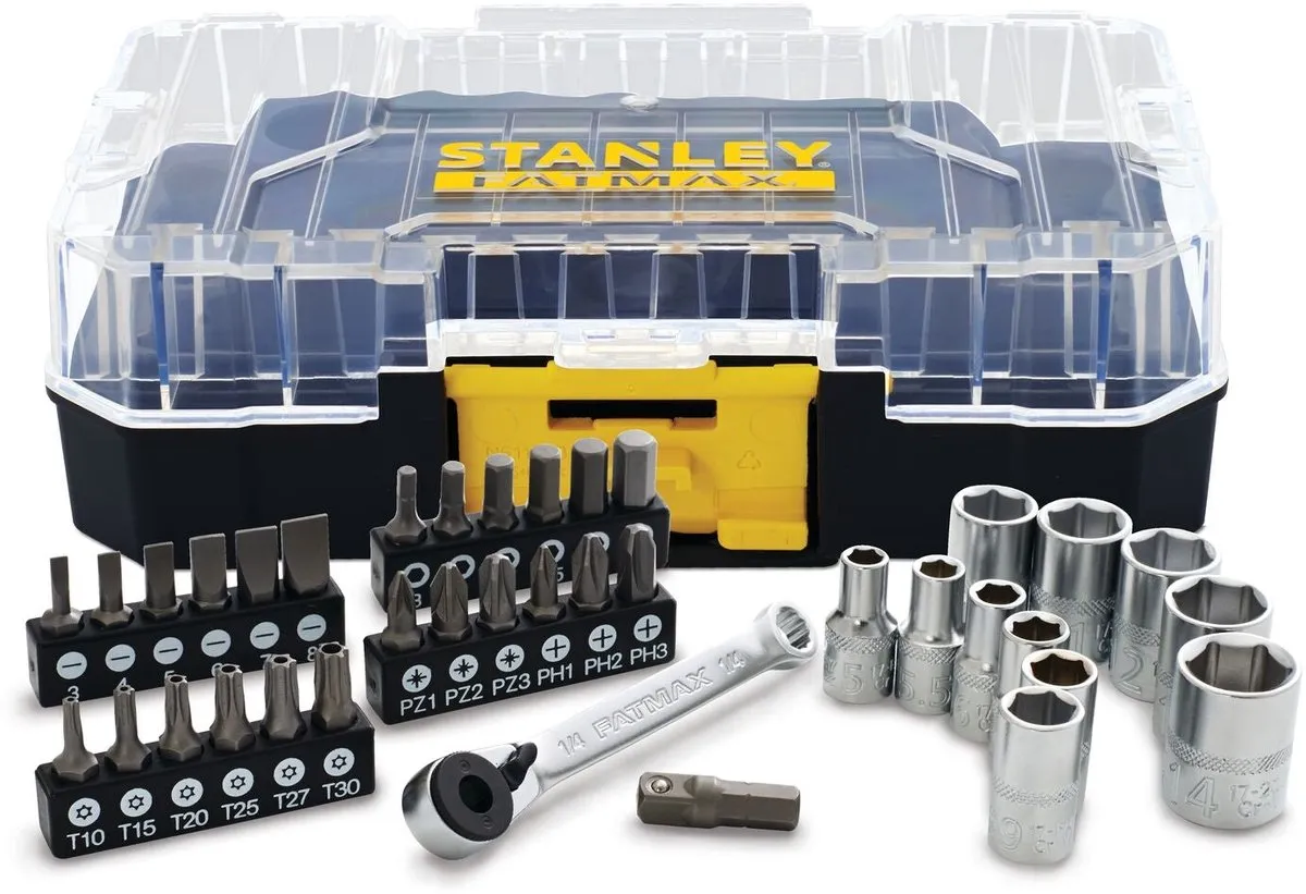 Stanley Fatmax Pro-Stack 1/4 Doppenset 37-delig - Zwart
