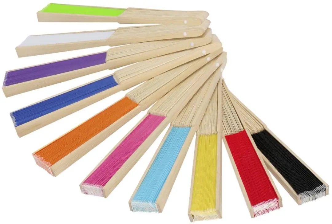 Bellatio Design Spaanse Handwaaier - Paars - 38x21cm