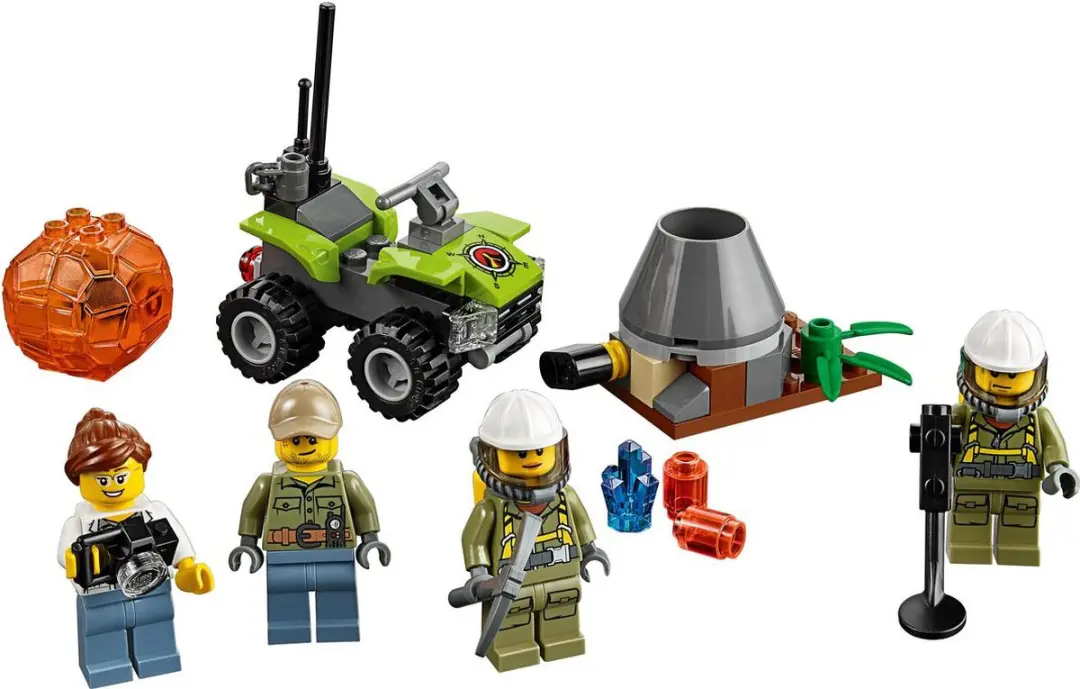 LEGO 60120 Vulkaan Starterset - 83 Stukken - 4 Minifiguren
