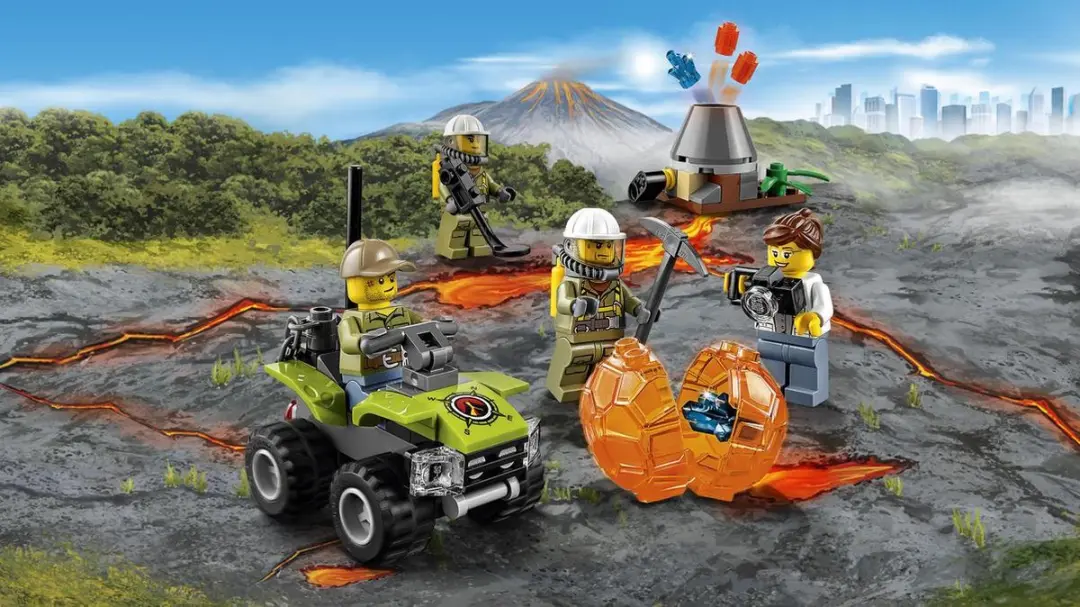 LEGO 60120 Vulkaan Starterset - 83 Stukken - 4 Minifiguren