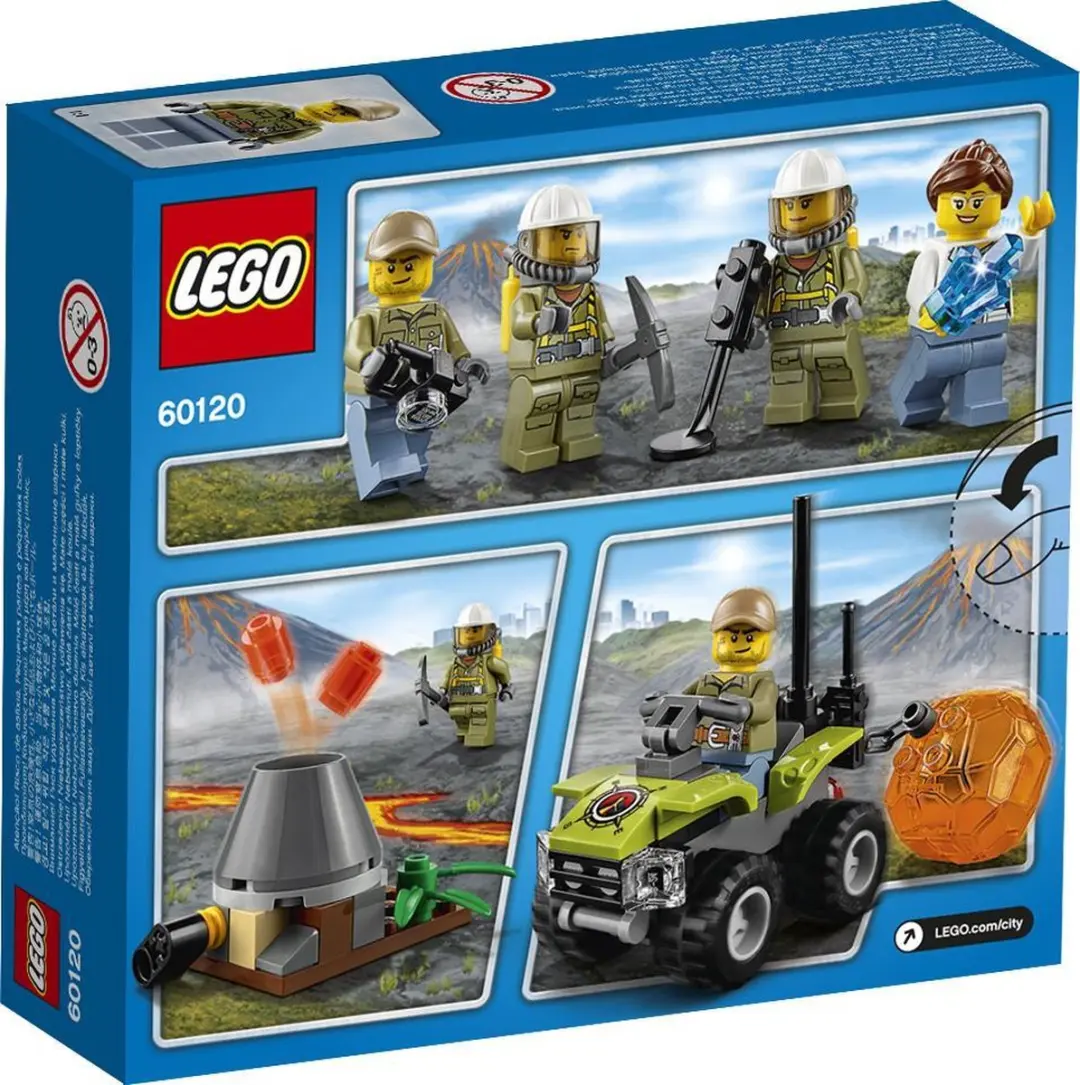 LEGO 60120 Vulkaan Starterset - 83 Stukken - 4 Minifiguren