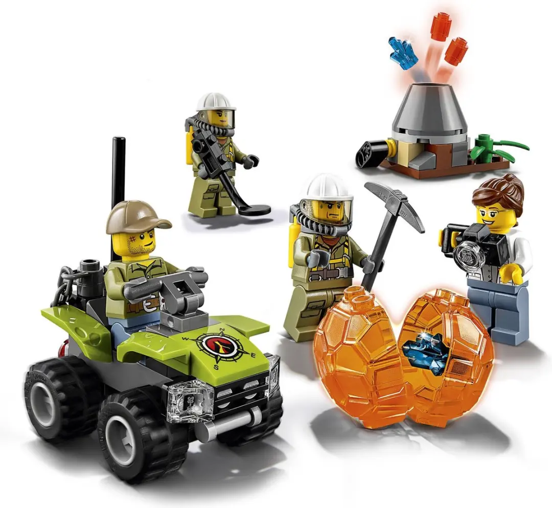 LEGO 60120 Vulkaan Starterset - 83 Stukken - 4 Minifiguren