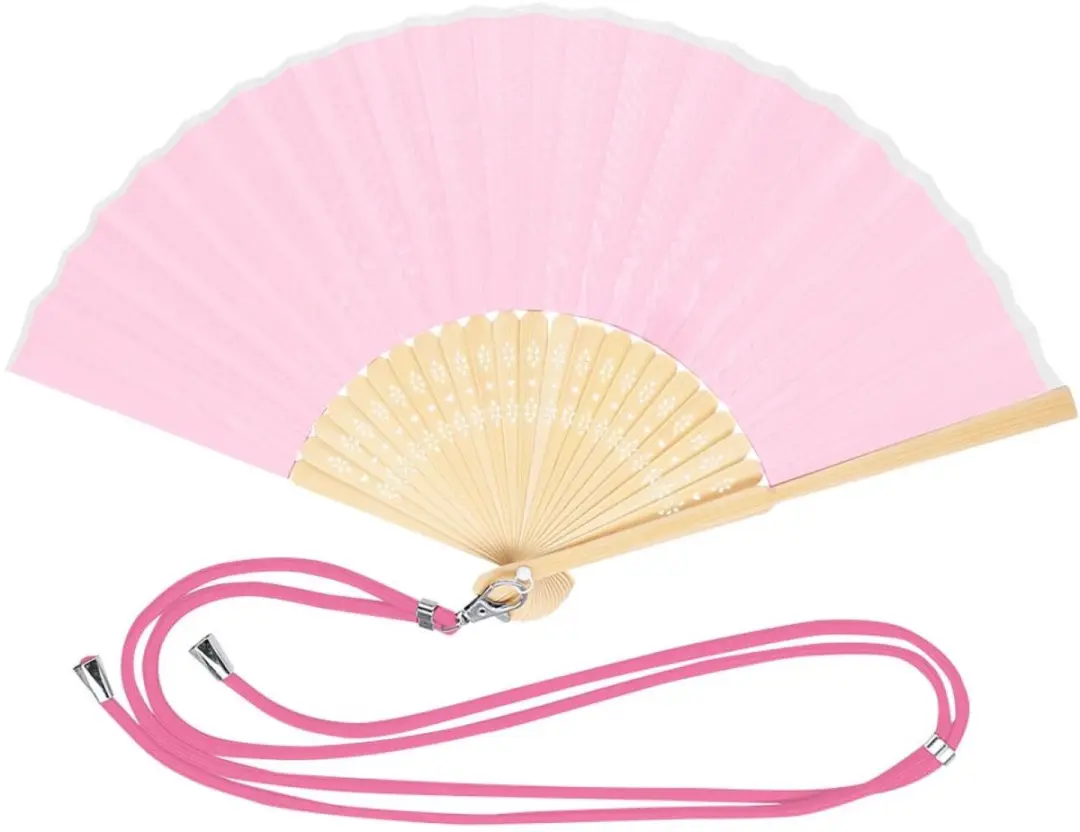 Bellatio Design Spaanse Handwaaier Roze