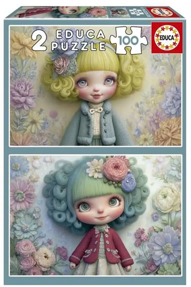 Educa Flower Girls Legpuzzel 20499 - 2x100 Stuks Meerkleurig