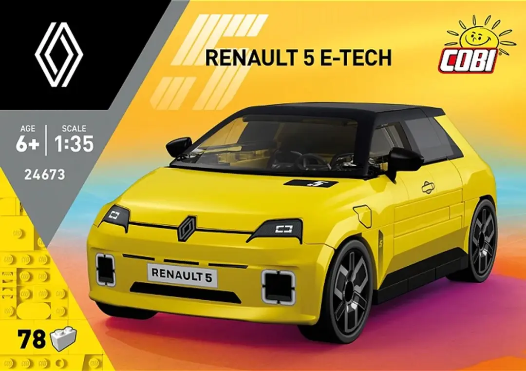 Cobi Renault 5 E-Tech - 78 Stukken - Geel/Zwart - afbeelding 6 van 6