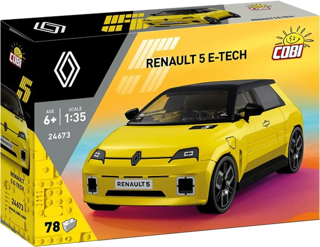 Cobi Renault 5 E-Tech - 78 Stukken - Geel/Zwart - afbeelding 2 van 6