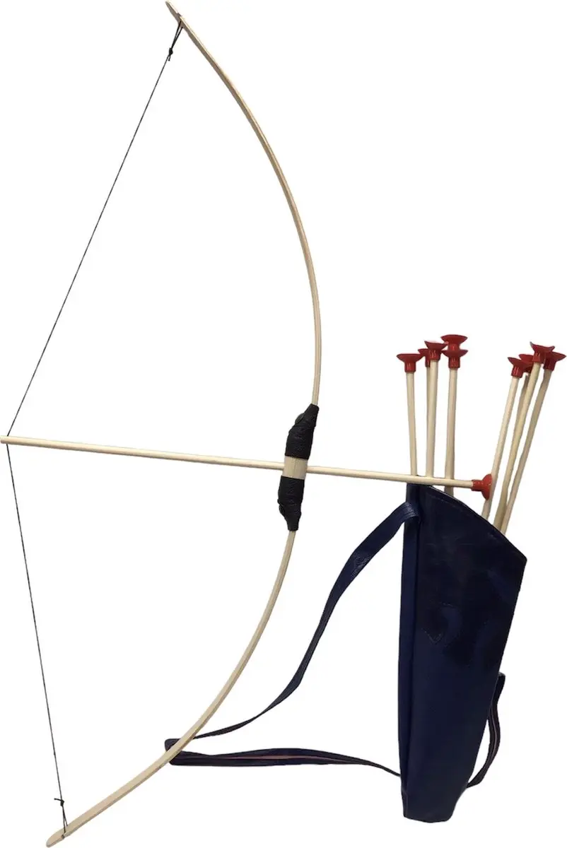 Simply for Kids Houten Pijl en Boog Set 100cm - 10 Pijlen - Blauw