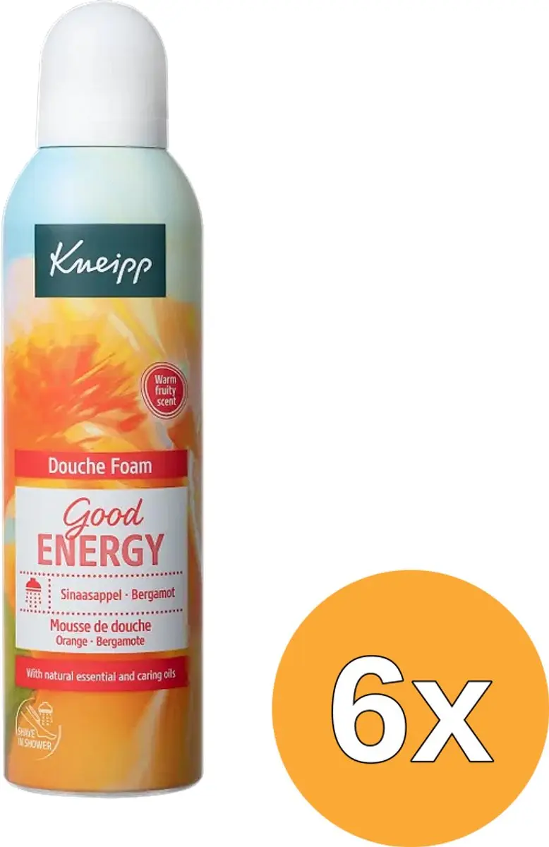 Kneipp Good Energy Douche Foam 200ml - 6 Stuks