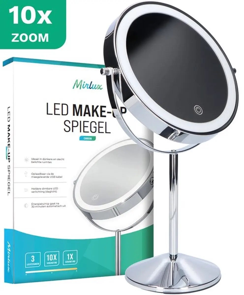 Mirlux Make-up Spiegel met LED Verlichting 10x